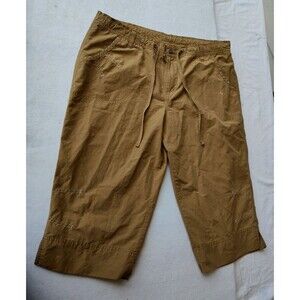 Columbia Capri Pants Womens Size Large Brown Taupre Hiking Outdoor Adult Pocket